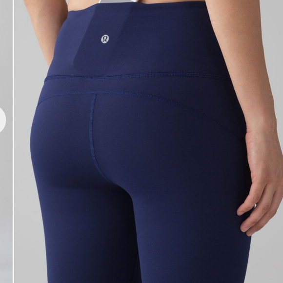 Lululemon Anew Crop Athletic Leggings Size 4 Hero Blue - Picture 5 of 13